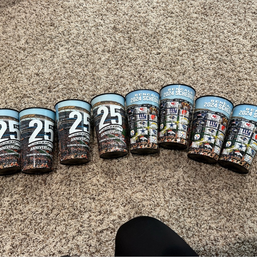 Bengals 2024 Schedule Commemorative Cups - Blue/Black